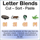 Letter Blends (Digraphs) Cut Sort & Paste Reading (Bl, Gl,