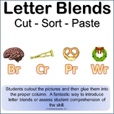 Letter Blends (Digraphs) Cut Sort & Paste Reading (Br, Cr,