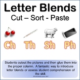 Letter Blends (Digraphs) Cut Sort & Paste Reading (Ch, Th,