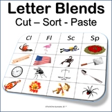 Letter Blends (Digraphs) Cut Sort & Paste Reading (Cl, Fl,