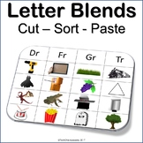 Letter Blends (Digraphs) Cut Sort & Paste Reading (Dr, Fr,