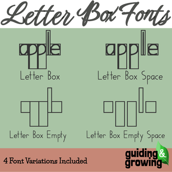 Preview of Letter Box Font for Spelling and Handwriting - Commercial use