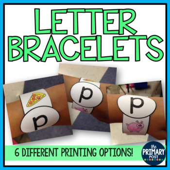 LETTERS A-Z Alphabet Buddy Bands BRACELETS Kindergarten Literacy Letters  Phonics