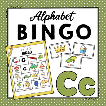 Preview of Letter C Alphabet Bingo Game |  Letter Identification and Letter Sounds Activity