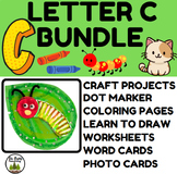 LETTER C BUNDLE- Worksheets Coloring Pages Crafts Dot Mark