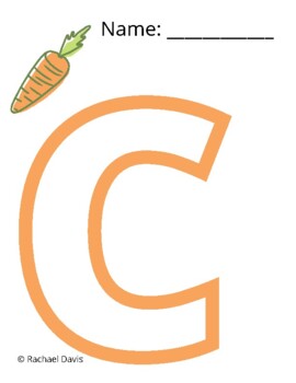 Letter C-Carrot Craftivity by Rachael Davis | TPT