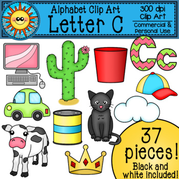 Letter C Clip Art - Beginning Sounds (Hard C sound) by Deeder Do Designs