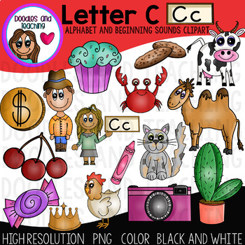 Letter C Clipart [Alphabet Clipart] by Doodles and Teaching | TPT