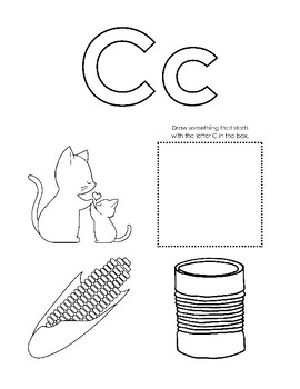 Letter C Coloring Sheet by Teacher Tania Creations | TPT