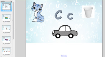 Preview of Letter C Lesson and Activity for Smartboard/Smart Notebook/Smart Learning Suite