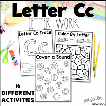 Preview of Letter C No Prep Worksheets for Preschool, PreK and Kindergarten