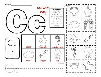 Letter C Picture Sort - Initial Sound by Miss Zees Activities | TpT