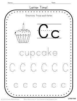 Letter C Activities- 46 PAGES! Common Core by Mrs Bart | TpT