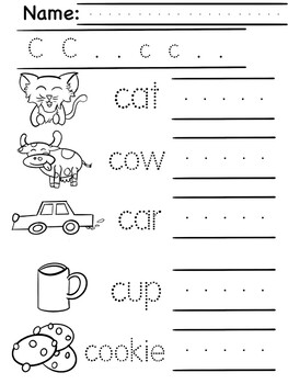 Letter C Tracing Fun! by Adventures With Nature Resource Store | TPT