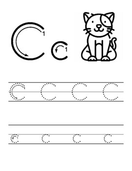 letter c tracing worksheets by owl school studio tpt