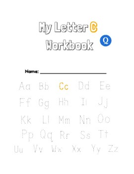 Preview of Letter C Workbook. Phonics. Spelling. Vocab. ESL. EFL. Remote. Online.