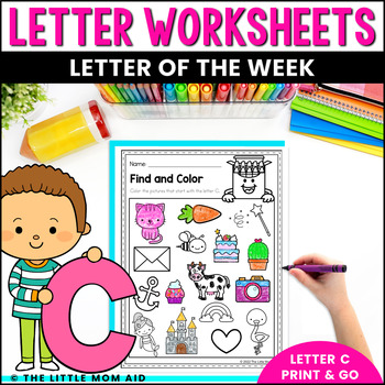 Preview of Letter C Worksheets – Letter of the Week C – Alphabet Worksheets