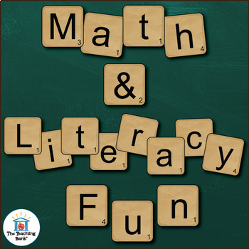 Preview of Letter Card Math and Literacy Center Activities