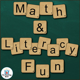 Letter Card Math and Literacy Center Activities