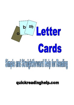 Preview of Letter Cards: Simple and Straightforward Help for Reading