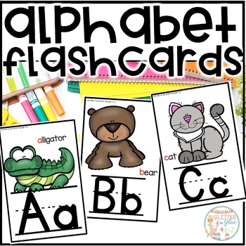 Preview of Alphabet Flashcards For Kindergarten, Special Education, RTI - Sweet & Simple
