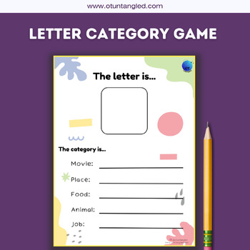 Preview of Letter Category Game