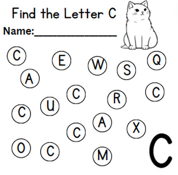 Letter Cc Activities No prep/ printables/ worksheets | TPT