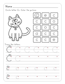 Letter Cc ... Letter of the Week Activity Worksheets by MaQ Tono