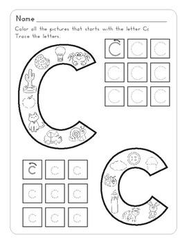 Letter Cc ... Letter of the Week Activity Worksheets by MaQ Tono