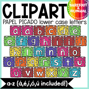 Preview of Letter Clipart | Papel Picado | Hispanic Heritage Month | lower case | ABC