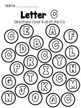 Letter Color: Alphabet Recognition UPPERCASE Center by StraightOutofPencils