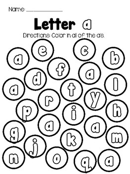 Letter Color: Alphabet Recognition - LOWERCASE letters by ...