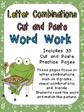 Letter Combinations Cut and Paste Word Work- Great for Kin