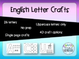 Letter Crafts From A to Z - English