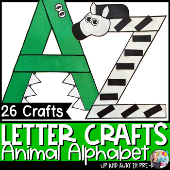Letter Crafts and Writing Journal - Zoo Animals - A-Z Set | TPT