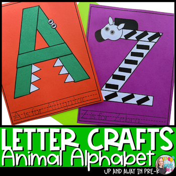 Letter Crafts and Writing Journal - Zoo Animals - A-Z Set | TPT