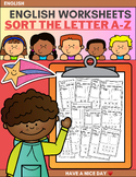 Letter Cut and Sort Uppercase and Lowercase Letter A-Z bun
