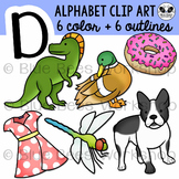 Letter D Clip Art Alphabet / Beginning Sound D