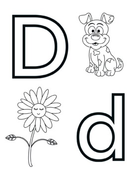 Printable Alphabet Letter D Coloring Page