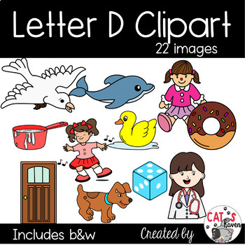 Letter D Clipart (Beginning Alphabet Images) by Cat's Haven | TPT