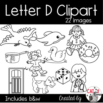 Letter D Clipart (Beginning Alphabet Images) by Cat's Haven | TPT