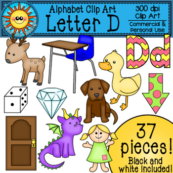 Letter D Clip Art - Beginning Sounds by Deeder Do Designs | TpT