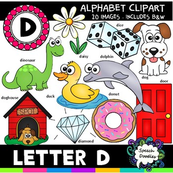 Preview of Letter D Clipart - 20 images! Personal or Commercial use