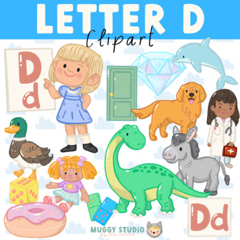Letter D Clipart by Muggy Studio | TPT