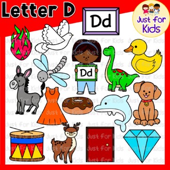 Letter D Clipart by Just For Kids．32pcs by Just For Kids | TpT
