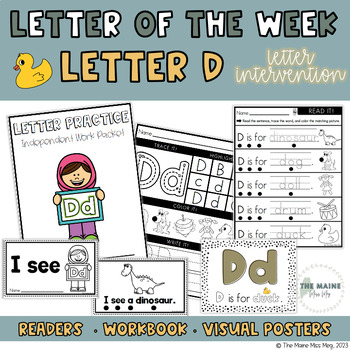 Letter D | Letter Intervention | Workbook, Sound Cards, Readers, & Posters