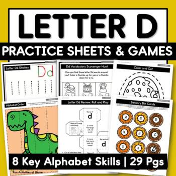 letter d phonics worksheets teaching resources tpt