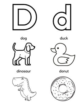 Letter D Preschool Worksheets by Grapheme Graphics | TpT