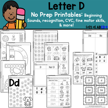 Preview of Letter D Printable Worksheets