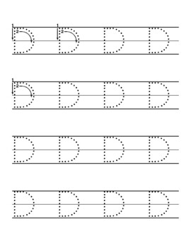 letter d tracing worksheets by owl school studio tpt